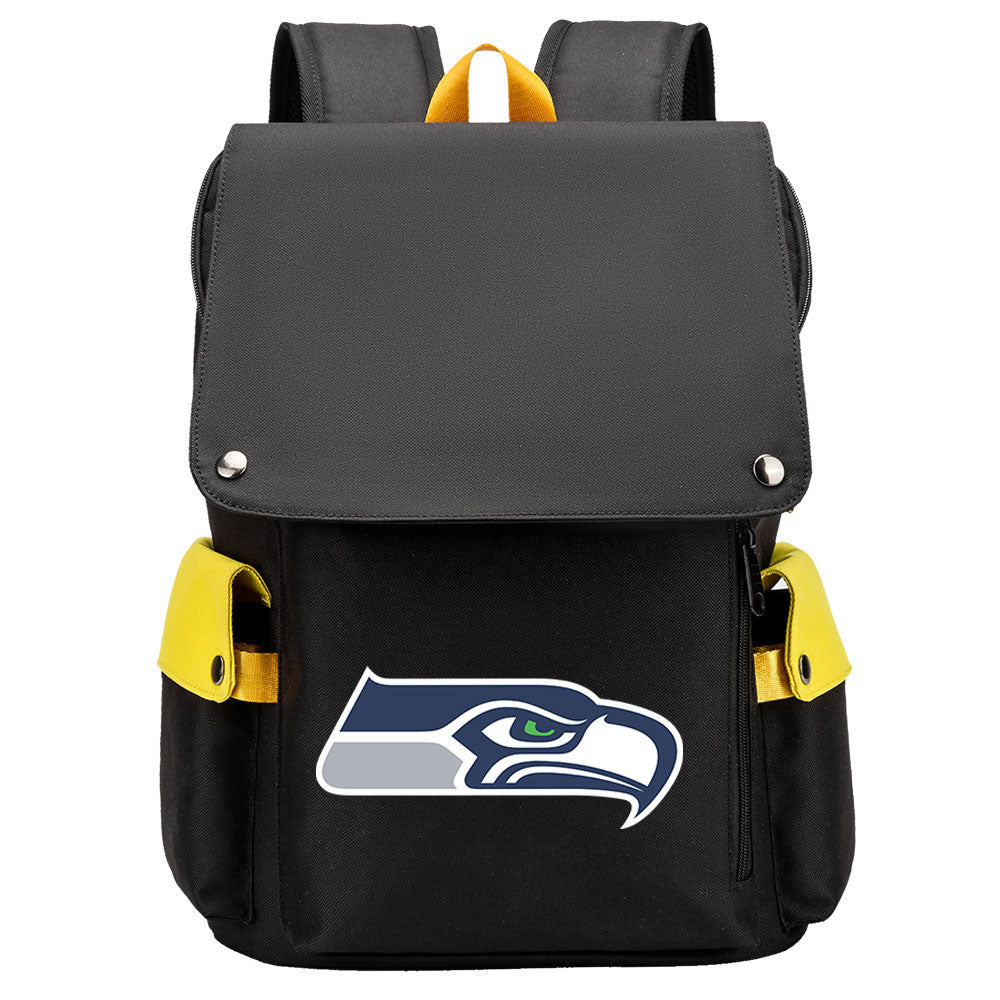 Seattle Seahawks Football Team Rugby Laptop Backpack Oxford School Bag