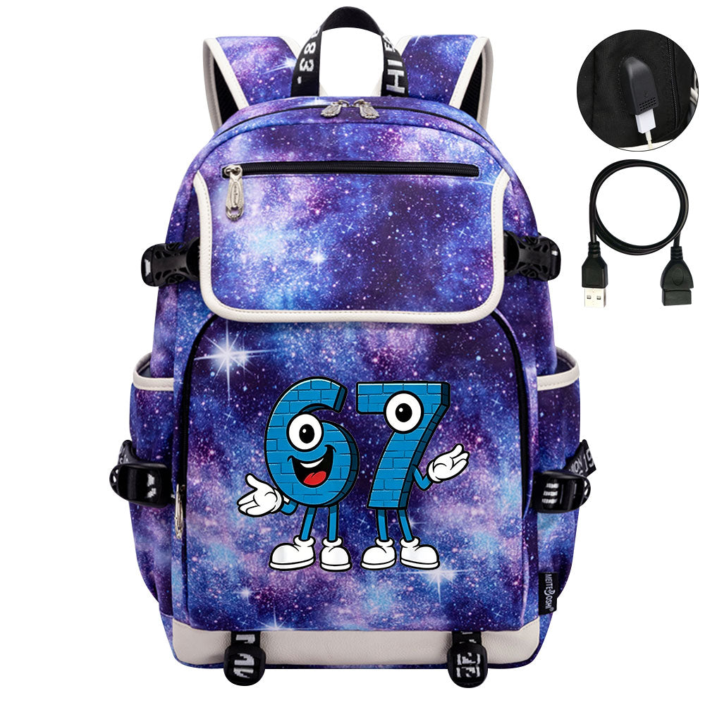 Steal a Brainrot 67 Backpack School Notebook Travel Bags