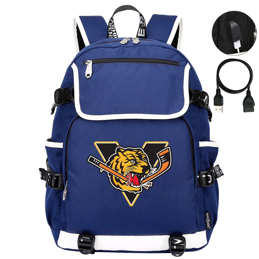 Victoriaville Tigres Hockey Backpack School Notebook Travel Bag