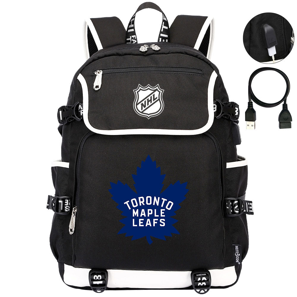 Toronto Maple Leafs Hockey League Backpack School Notebook Travel Bags