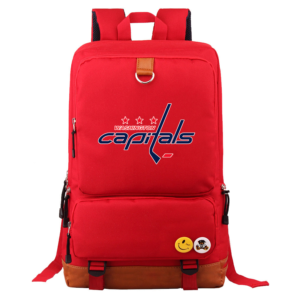 Washington Capitals Leafs Hockey Team Proof Backpack NoteBook Laptop School Bag