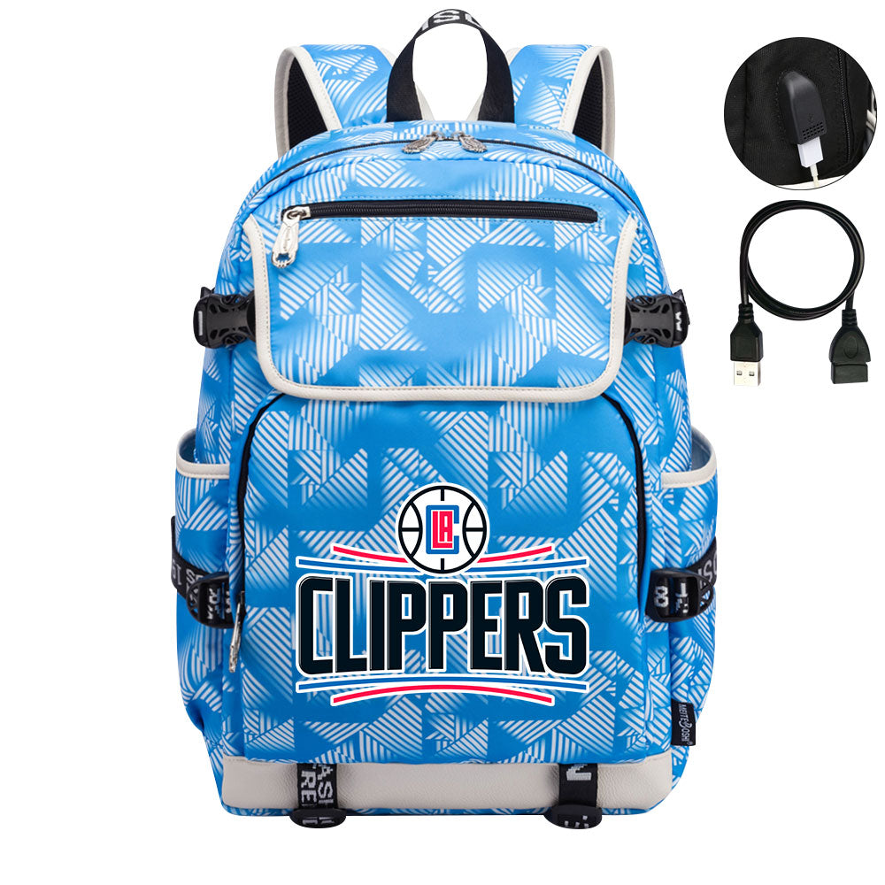Los Angeles Clippers Backpack School Notebook Travel Bags