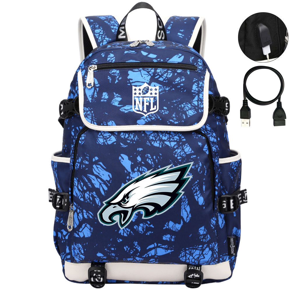 Philadelphia Eagles Football Rugby Backpack School Notebook Travel Bags