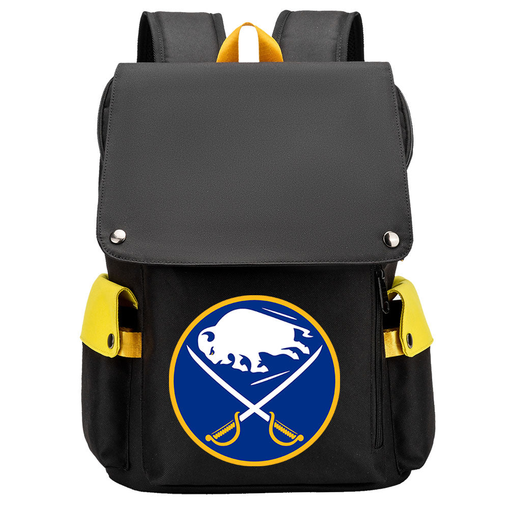 Buffalo Sabres Hockey Team School Backpack Oxford Laptop Bag