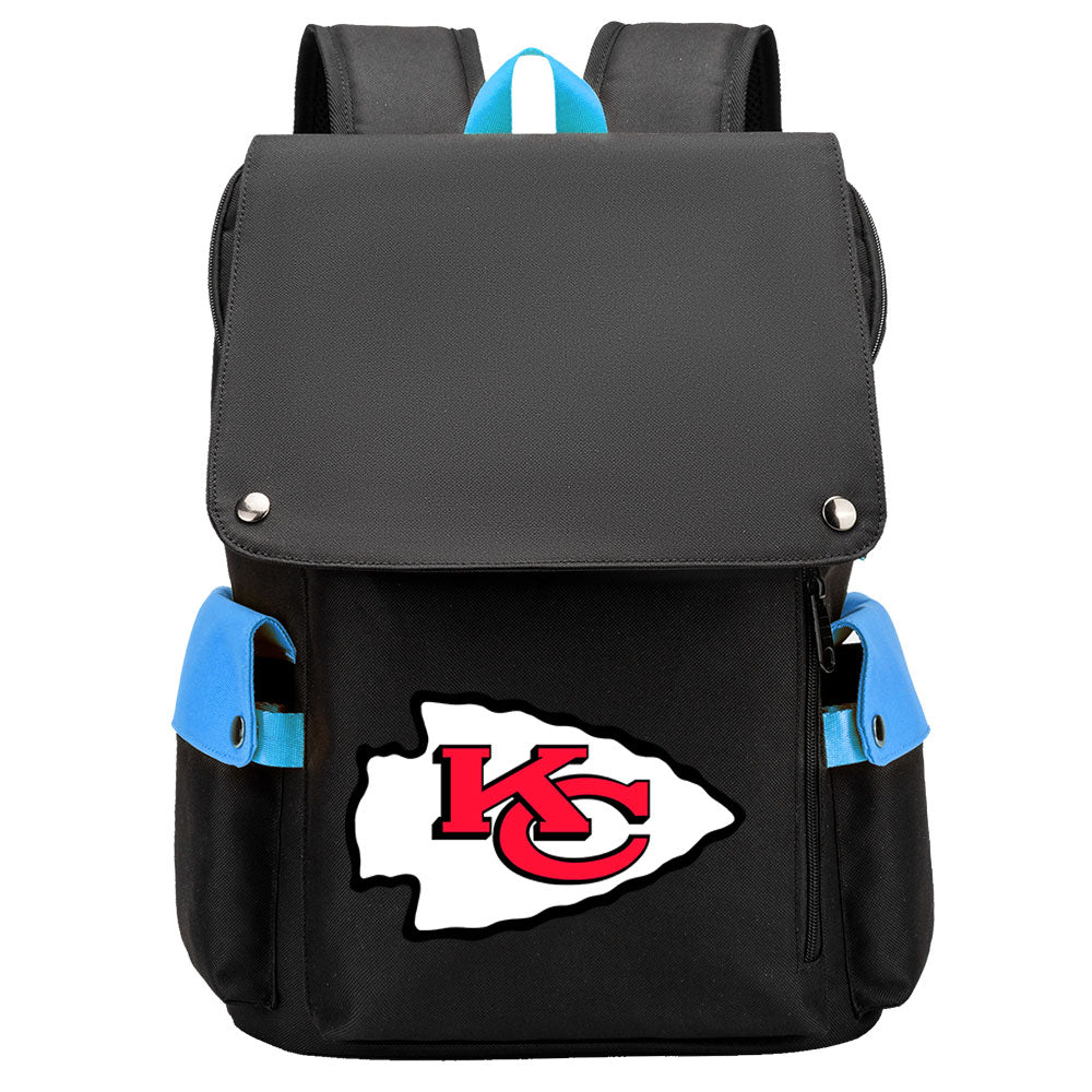 Kansas City Chiefs Football Team Rugby Laptop Backpack Oxford School Bag