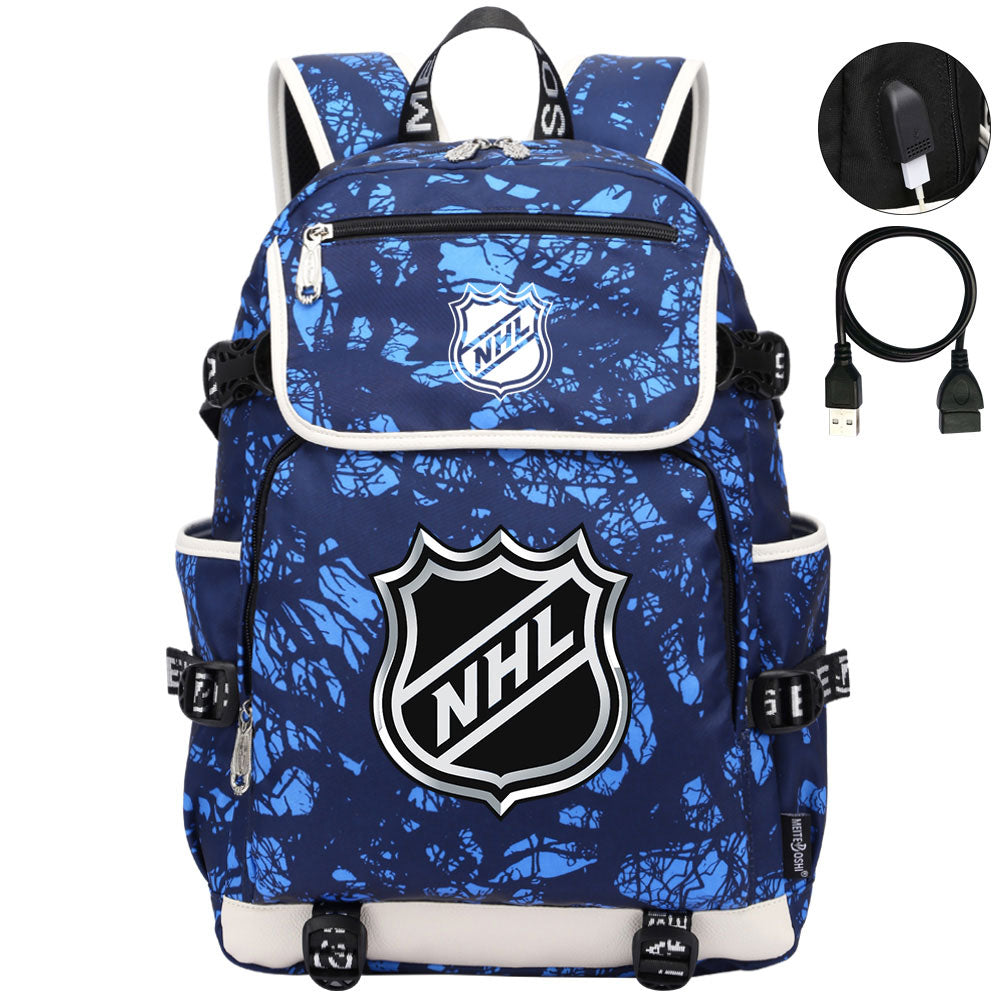 Hockey Team Backpack School Notebook Travel Bags