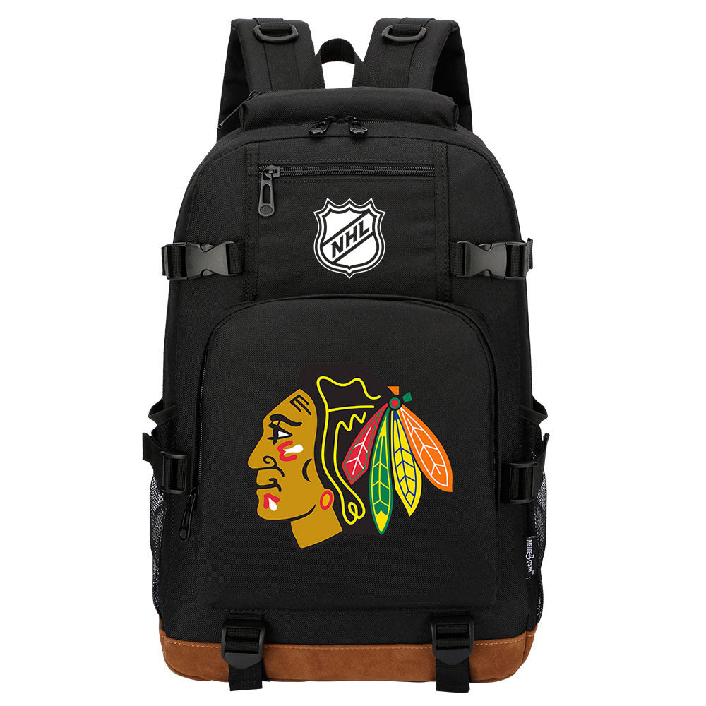 Chicago Blackhawks Hockey League  Waterproof Backpack School Notebook Travel Bag