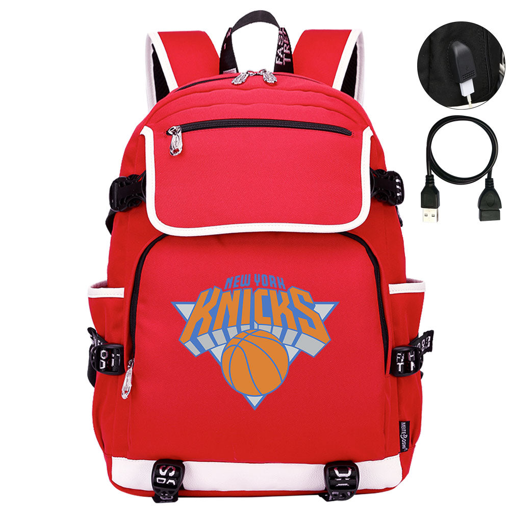 New York Knicks Backpack School Notebook Travel Bags