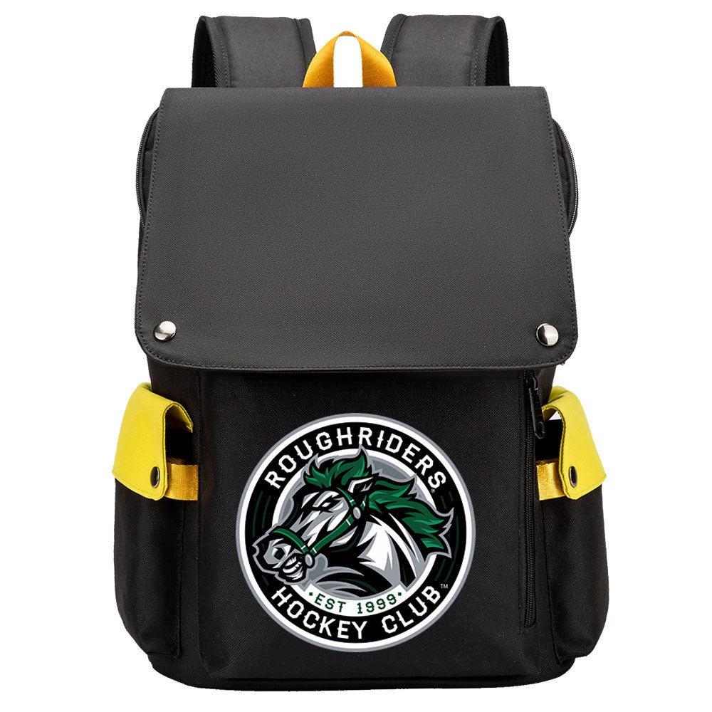 Roughriders Hockey Team School Backpack Oxford Laptop Bag