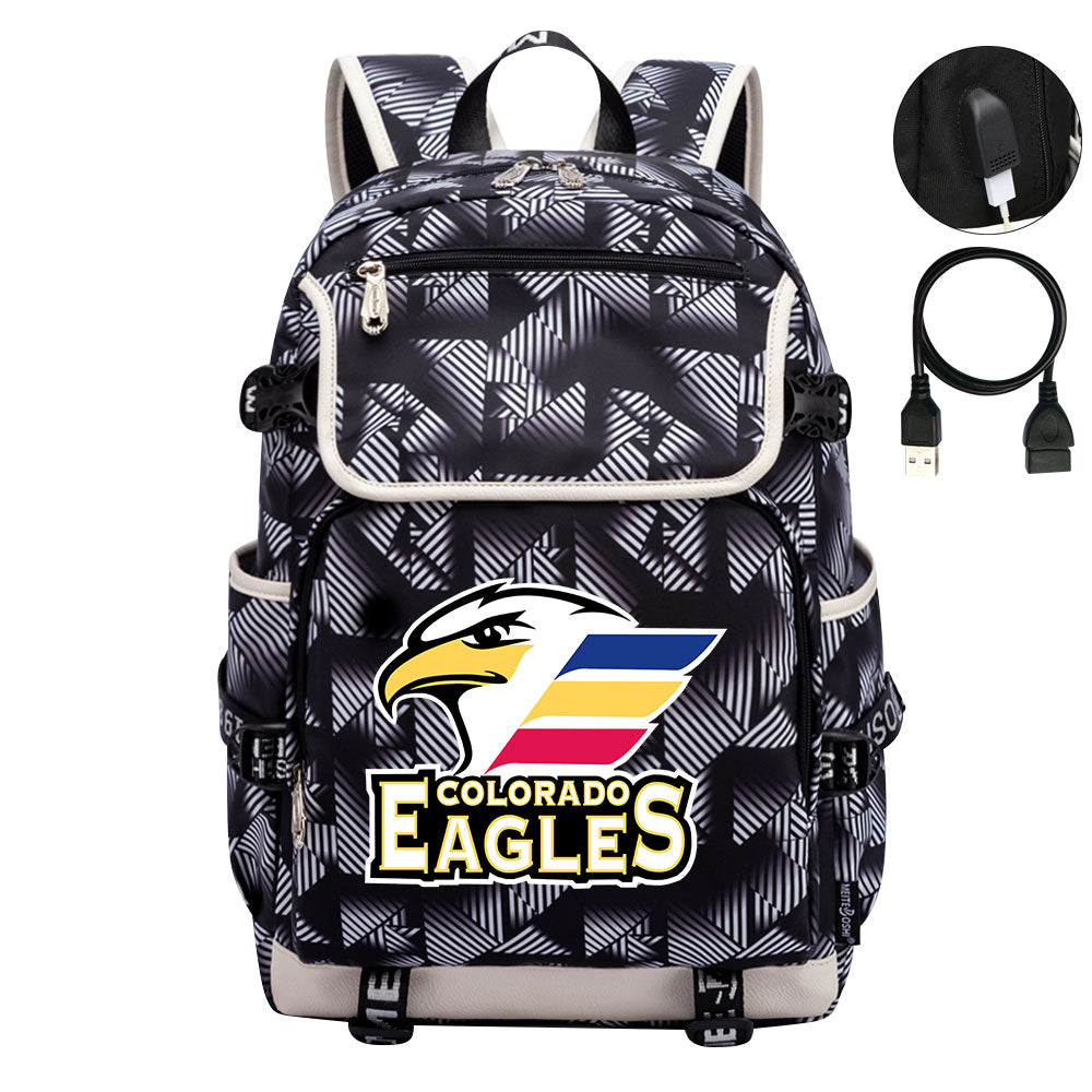 Colorado Eagles Hockey League Backpack School Notebook Travel Bag