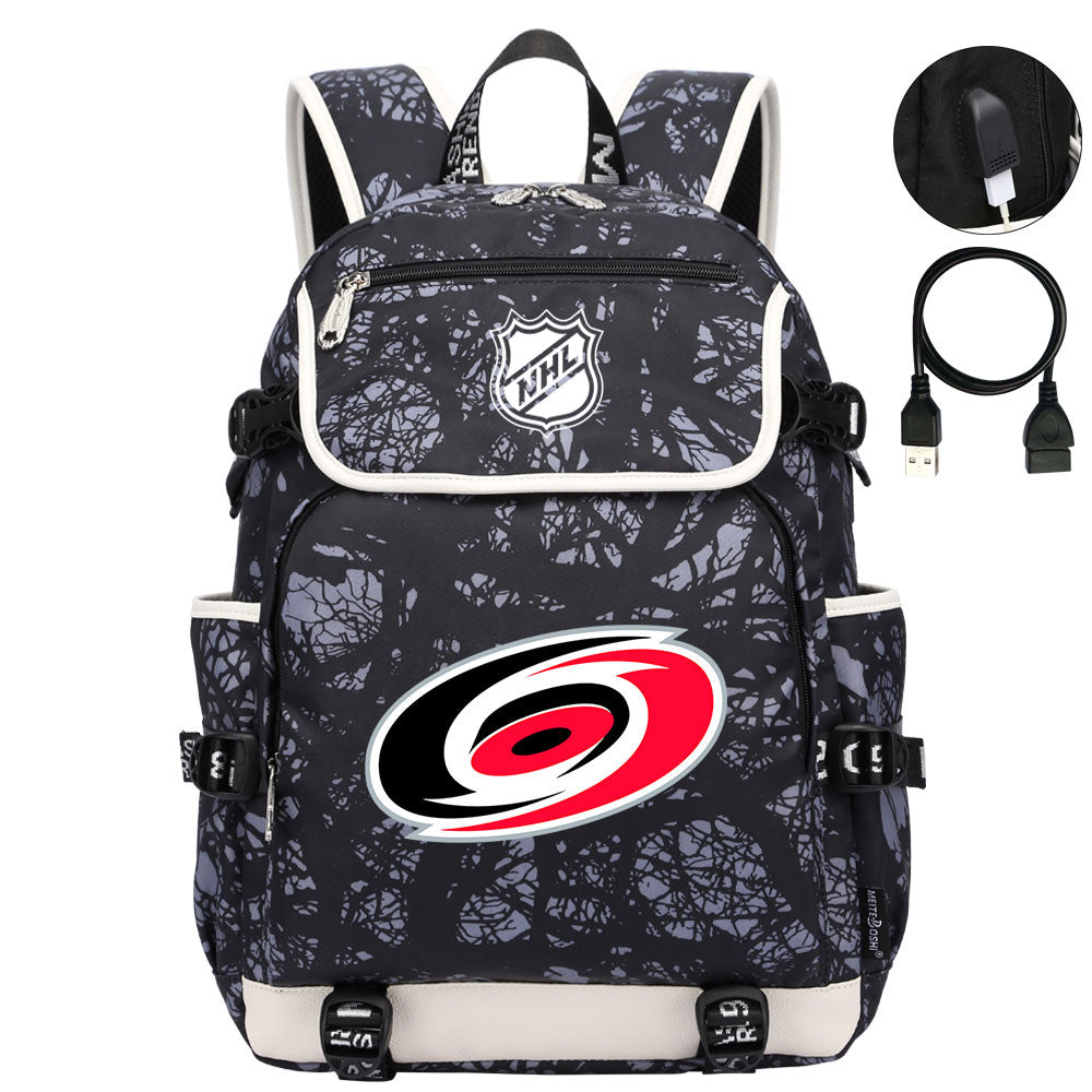 Carolina Hurricanes Hockey League Backpack School Notebook Travel Bag