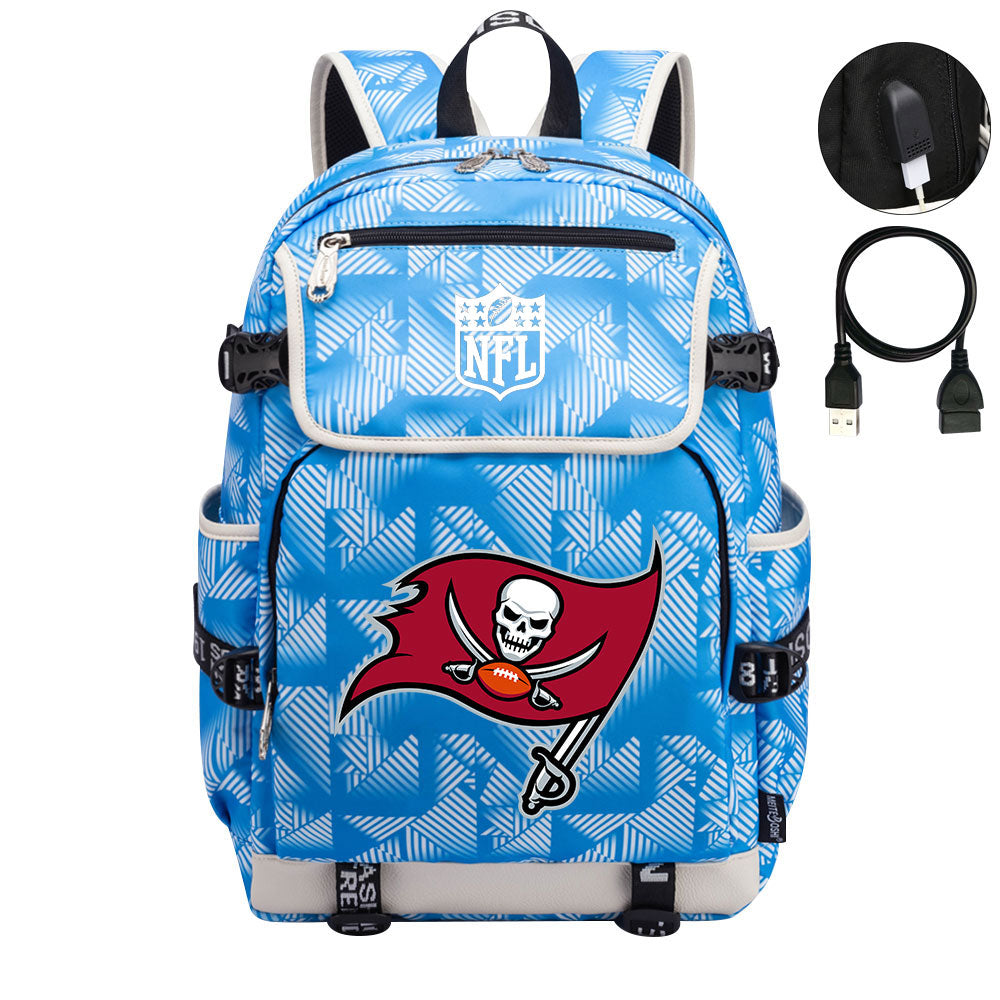 Tampa Bay Buccaneers Football Rugby Backpack School Notebook Travel Bags
