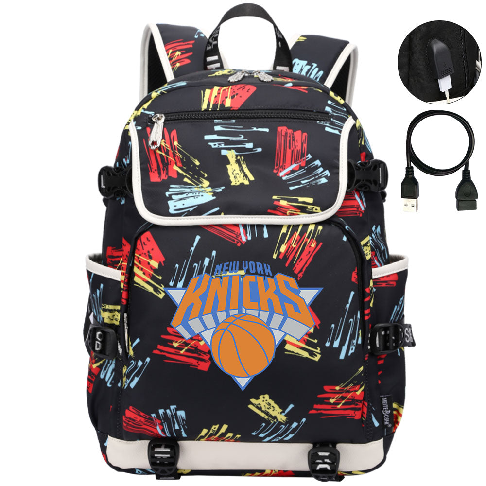 New York Knicks Backpack School Notebook Travel Bags
