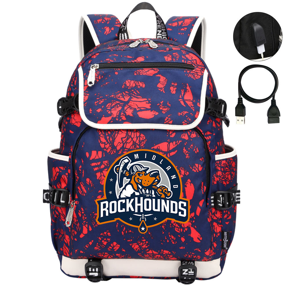 Midland RockHounds Backpack School Notebook Travel Bags