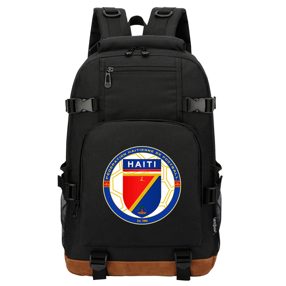 Haiti National Football team Waterproof Backpack School Notebook Travel Bag