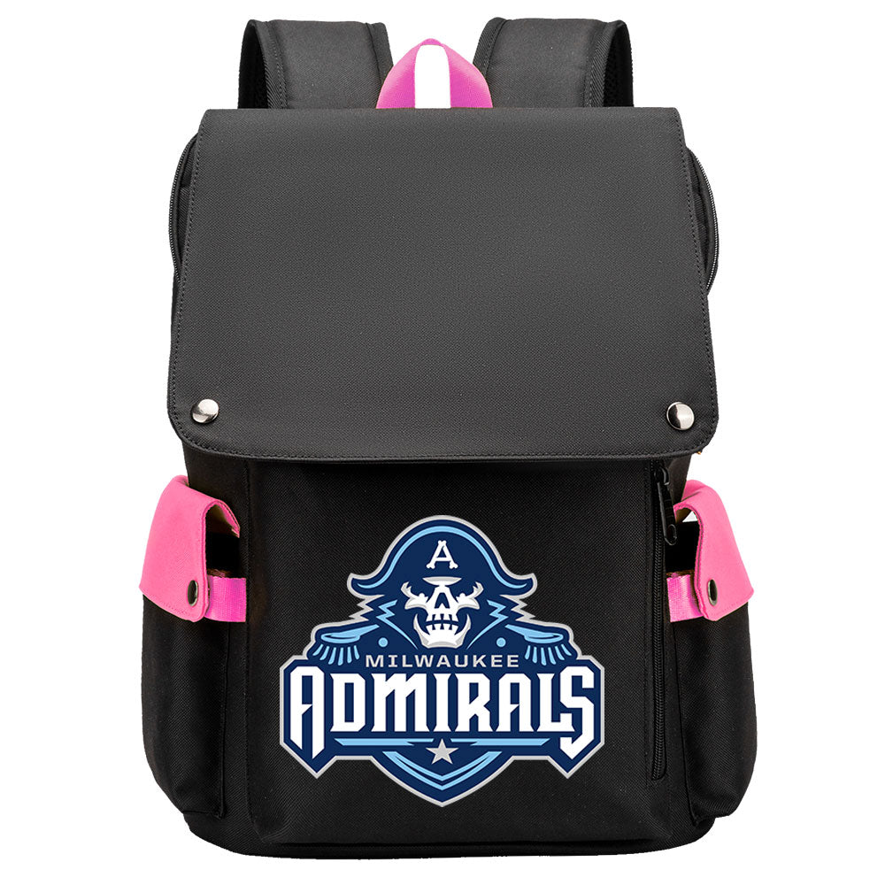 Milwaukee Admirals AHL School Backpack Oxford Laptop Bag