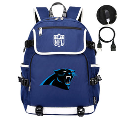 Carolina Panthers Football Team Rugby Backpack School Notebook Travel Bag