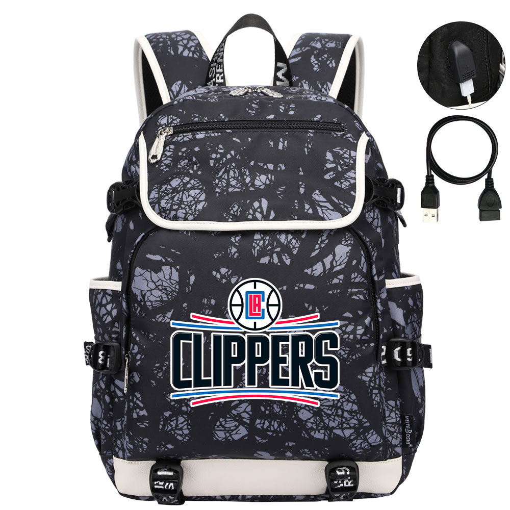 Los Angeles Clippers Backpack School Notebook Travel Bags