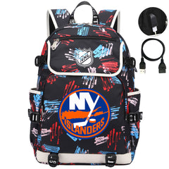 New York Islanders Hockey League Backpack School Notebook Travel Bag