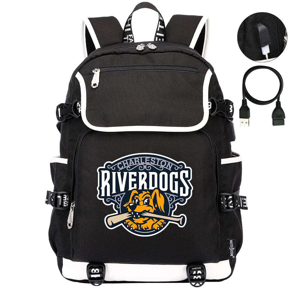 Charleston RiverDogs Backpack School Notebook Travel Bags
