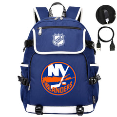 New York Islanders Hockey League Backpack School Notebook Travel Bag