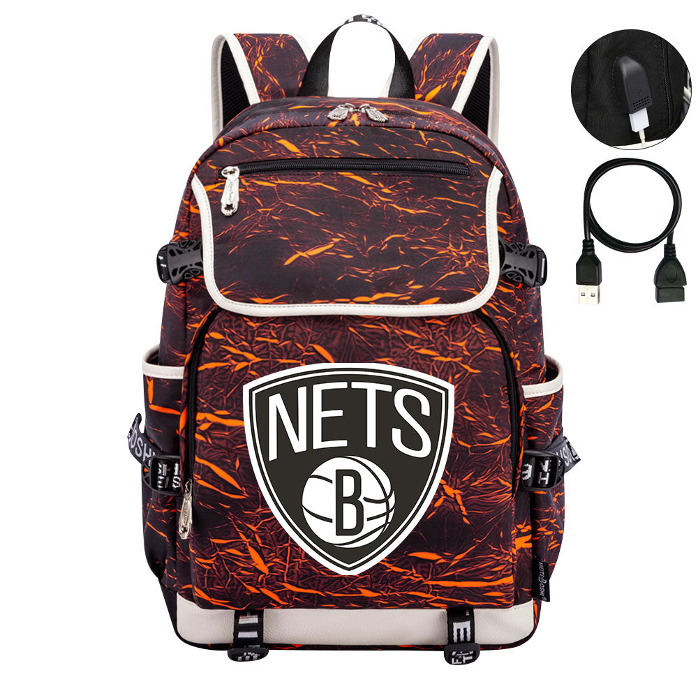 Brooklyn Nets Backpack School Notebook Travel Bags