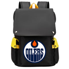 Edmonton Oilers Hockey Team School Backpack Oxford Laptop Bag