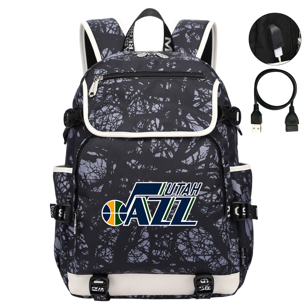 Utah Jazz Backpack School Notebook Travel Bags