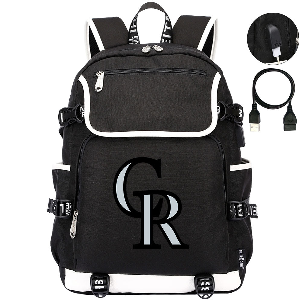 Colorado Rockies Backpack School Notebook Travel Bags