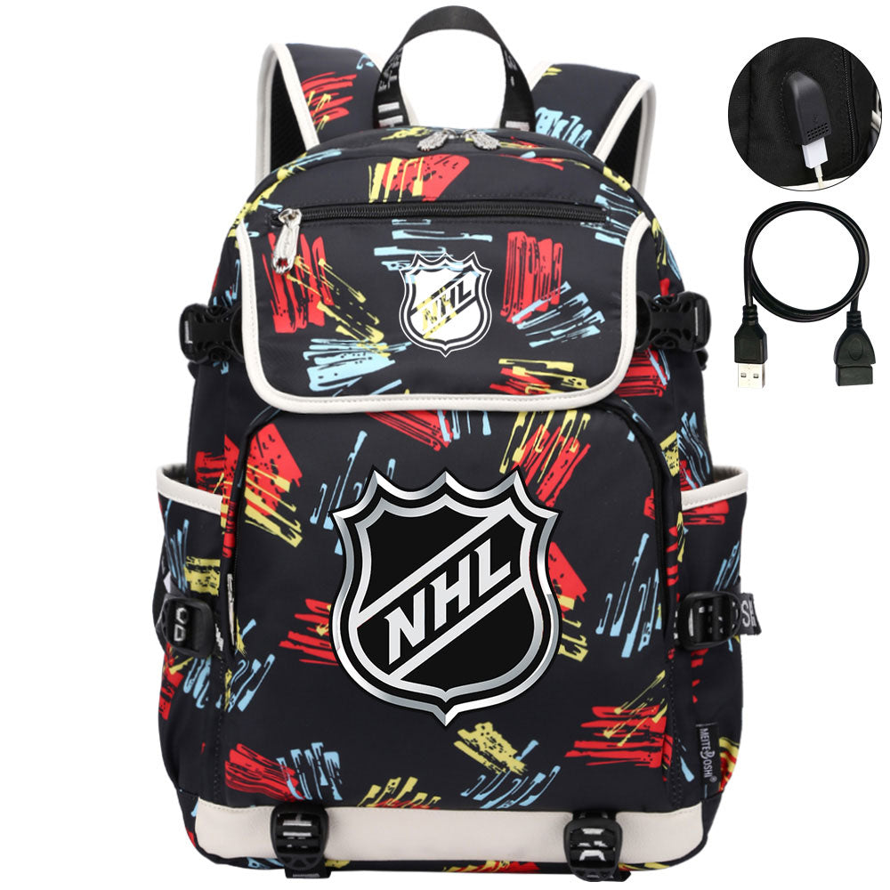 Hockey Team Backpack School Notebook Travel Bags