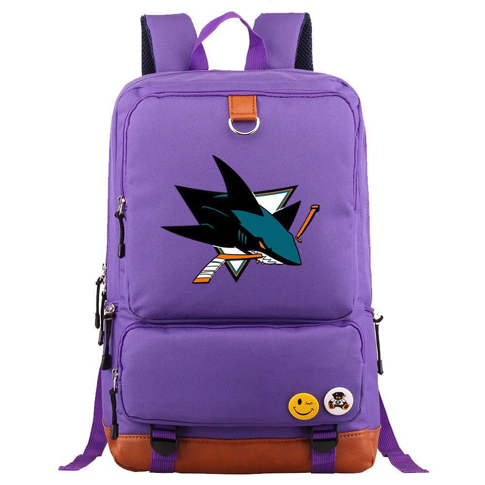 San Jose Sharks Hockey Team Proof Backpack NoteBook Laptop School Bag