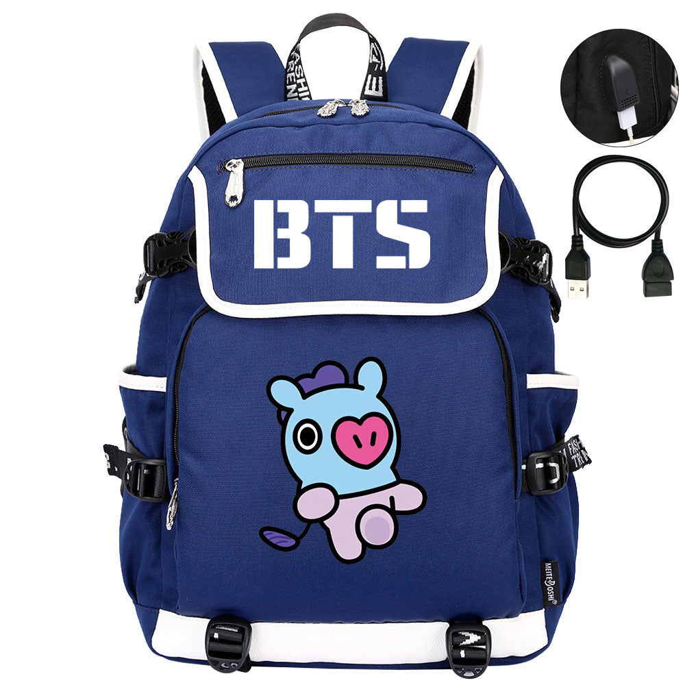 BTS Mang Backpack School Notebook Travel Bags