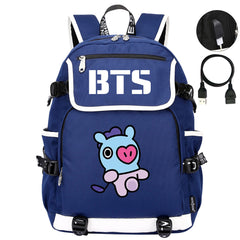 BTS Mang Backpack School Notebook Travel Bags