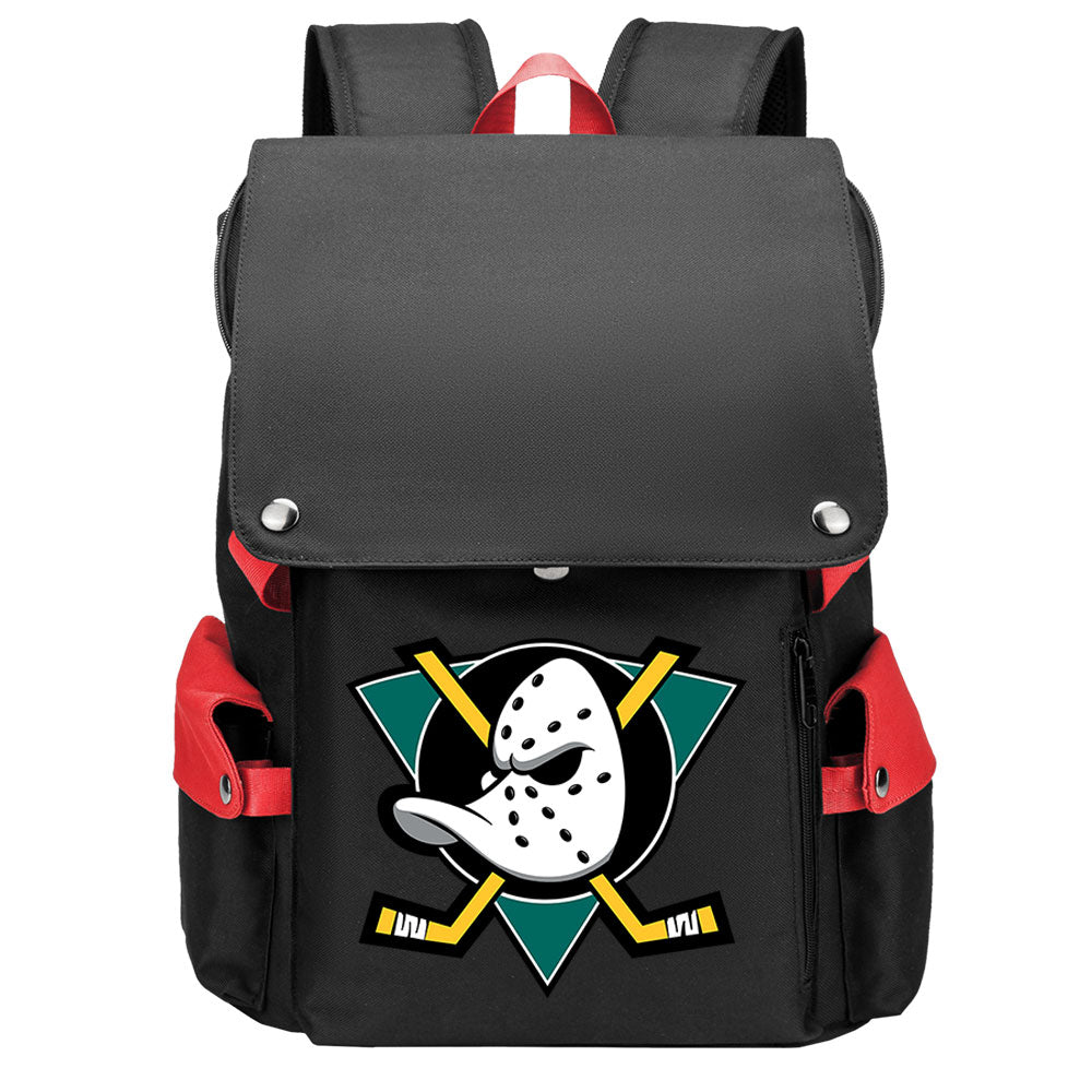 Anaheim Ducks Hockey Team Laptop Backpack Oxford School Bag