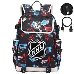 Hockey Team Backpack School Notebook Travel Bags