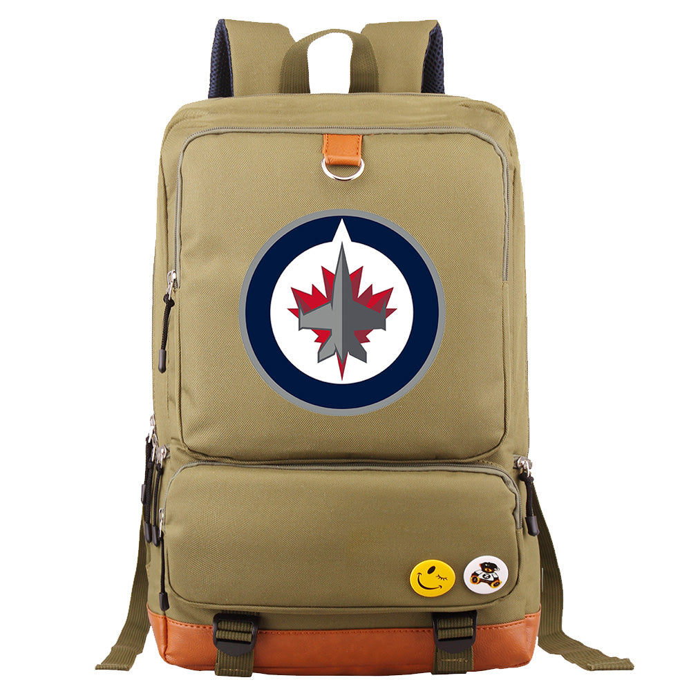 Winnipeg Jets Hockey Team Proof Backpack NoteBook Laptop School Bag