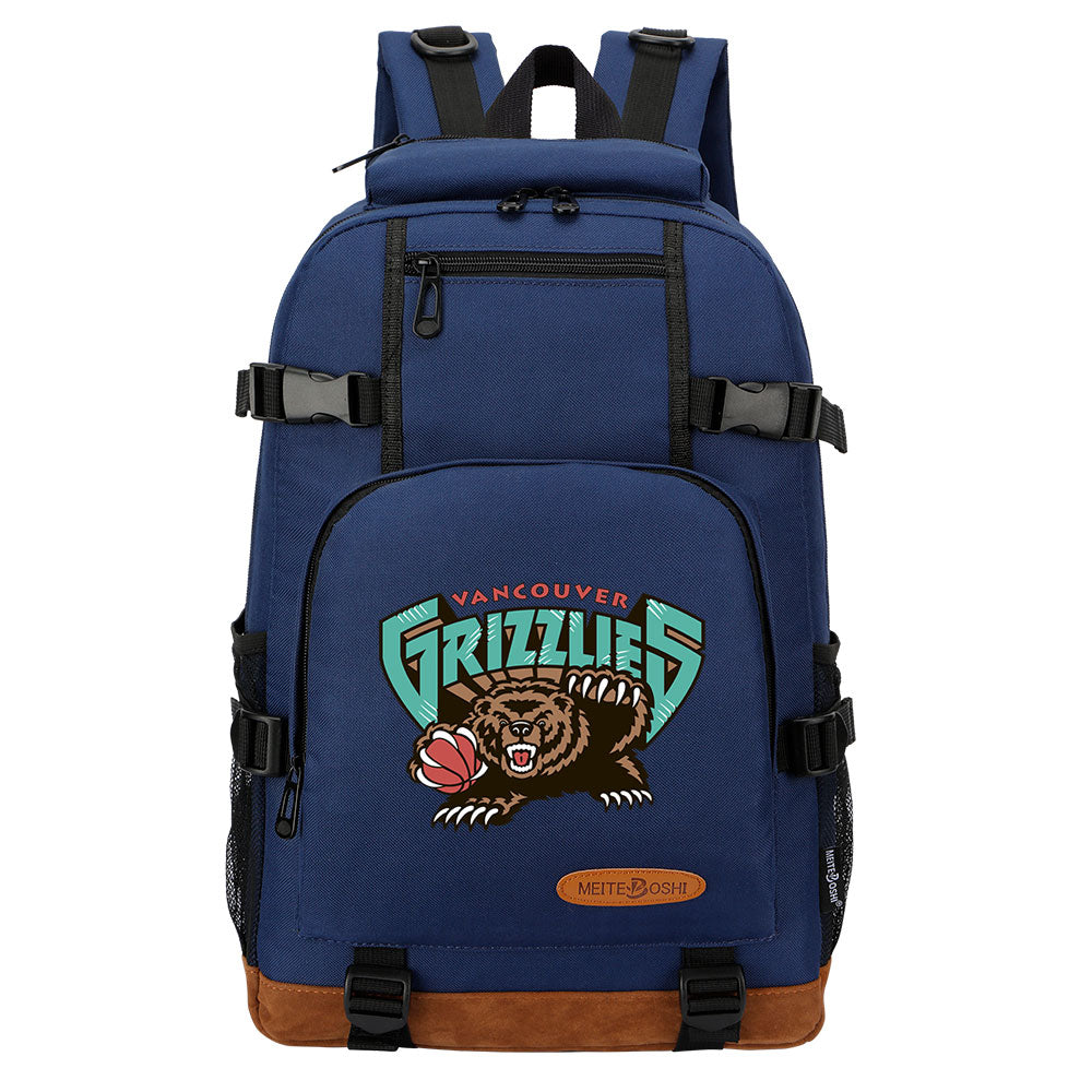 Vancouver Grizzlies Waterproof Backpack School Notebook Travel Bag