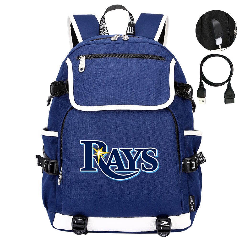 Tampa Bay Rays Backpack School Notebook Travel Bags