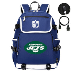 New York Jets Football Rugby Backpack School Notebook Travel Bags