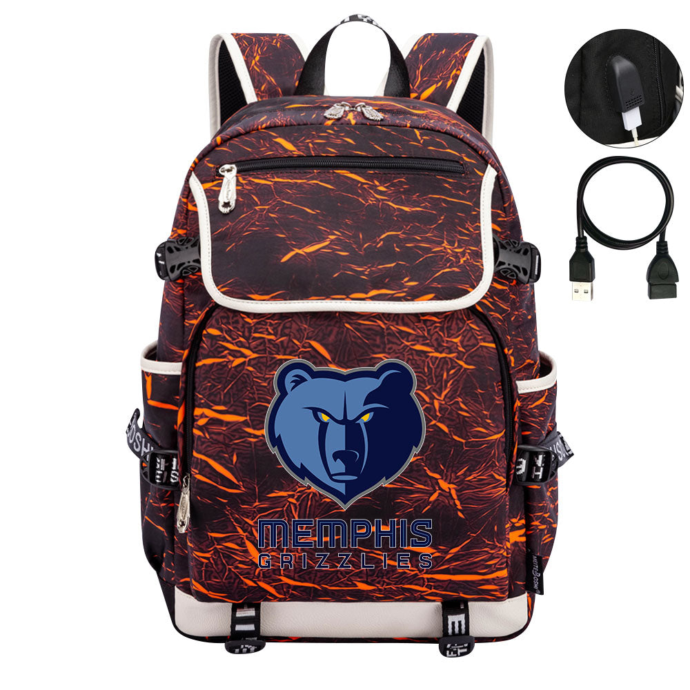 Memphis Grizzlies Backpack School Notebook Travel Bags