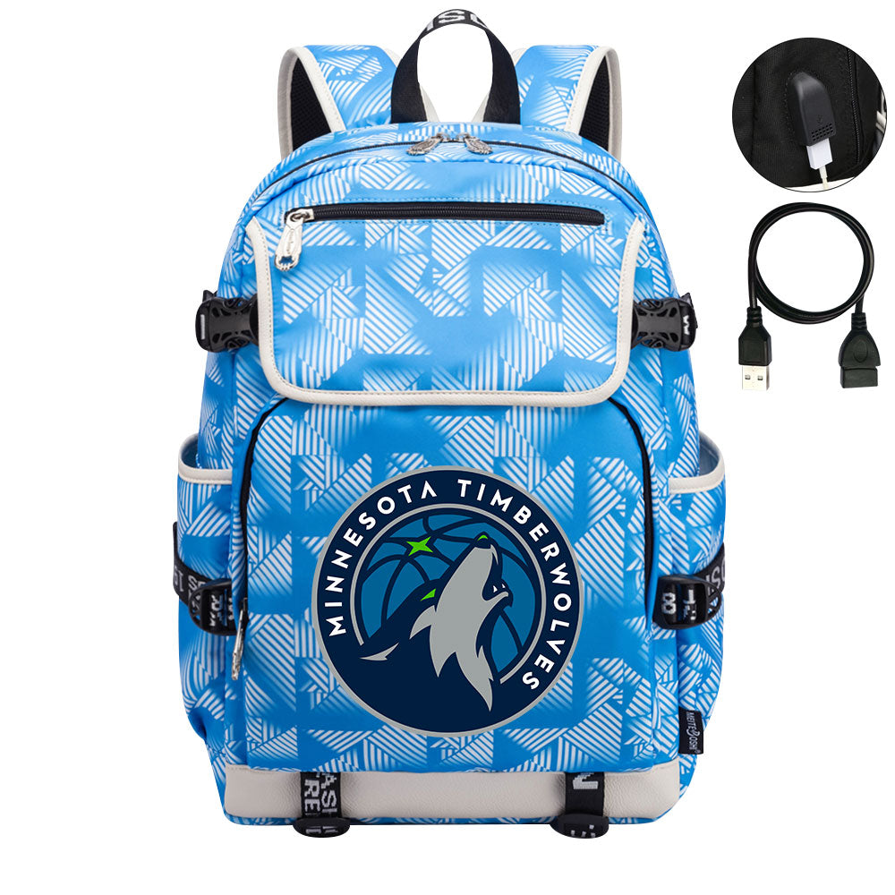 Minnesota Timberwolves Backpack School Notebook Travel Bags