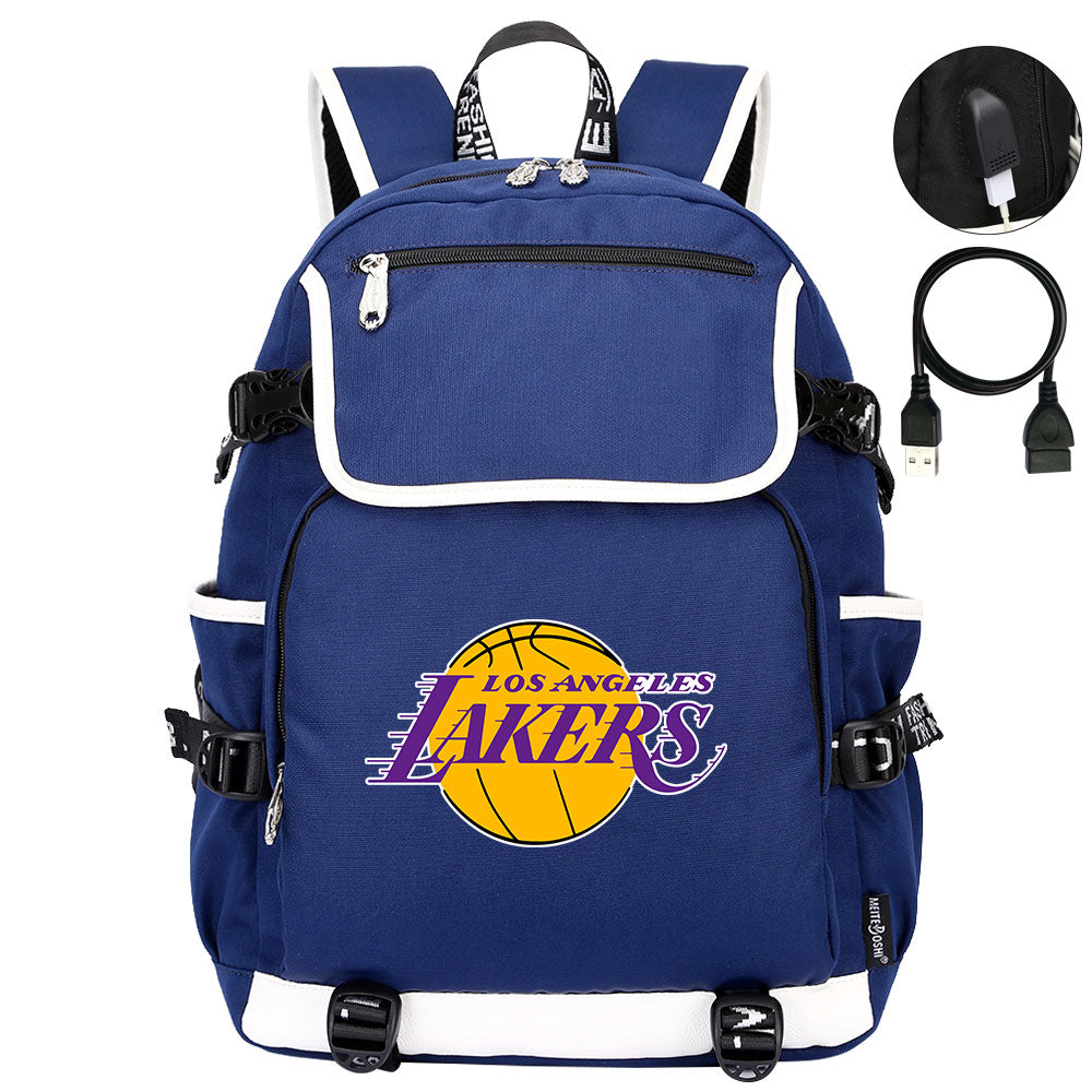 Los Angeles Lakers Backpack School Notebook Travel Bags
