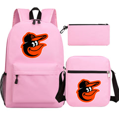 Baltimore Orioles Baseball School Backpack Shoulder Bag Pencil Bags 3pcs Set