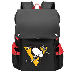 Pittsburgh Penguins Hockey Team School Backpack Oxford Laptop Bag