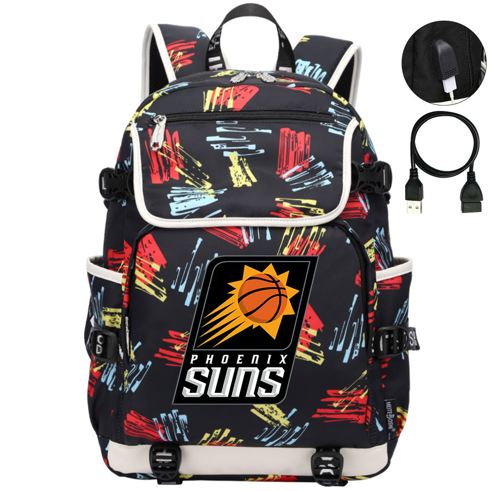 Phoenix Suns Backpack School Notebook Travel Bags