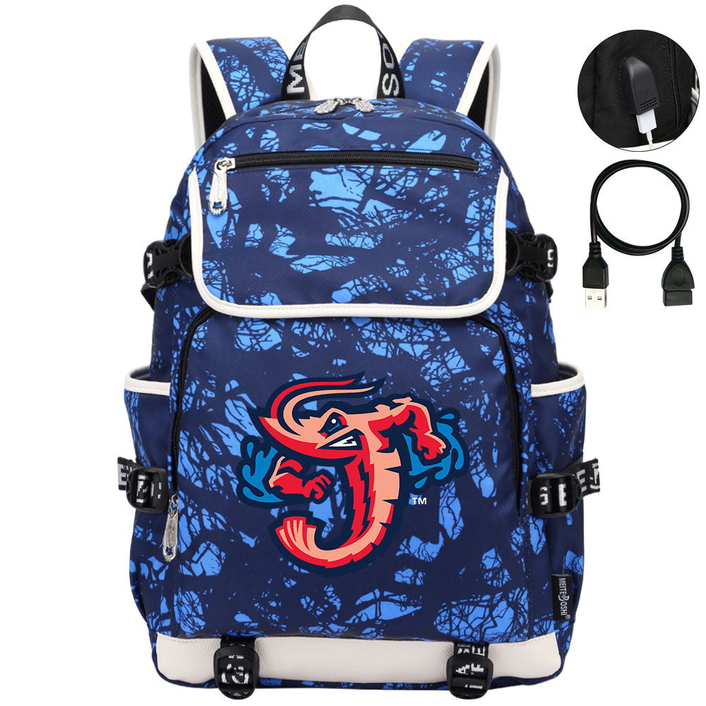 Jacksonville Jumbo Shrimp Backpack School Notebook Travel Bags