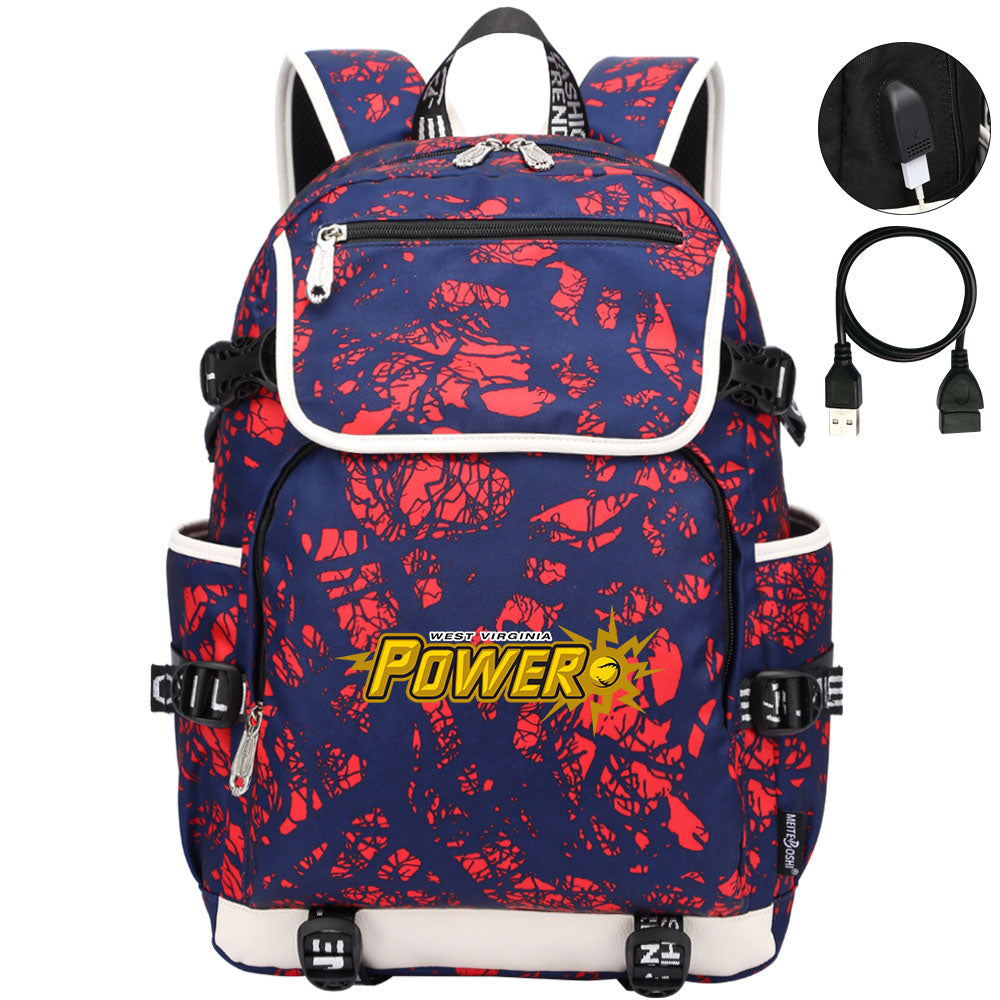 West Virginia Power Backpack School Notebook Travel Bags
