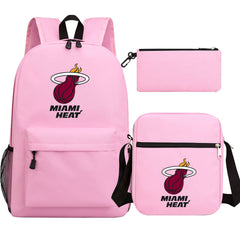 Miami Heat Basketball School Backpack Shoulder Bag Pencil Bags 3pcs Set