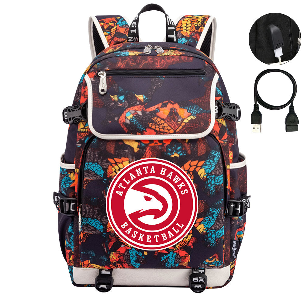 Atlanta Hawks Backpack School Notebook Travel Bags