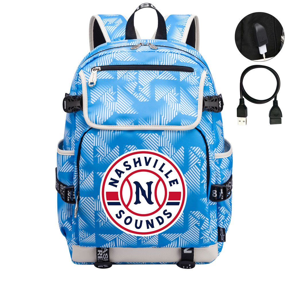 Nashville Sounds Backpack School Notebook Travel Bags